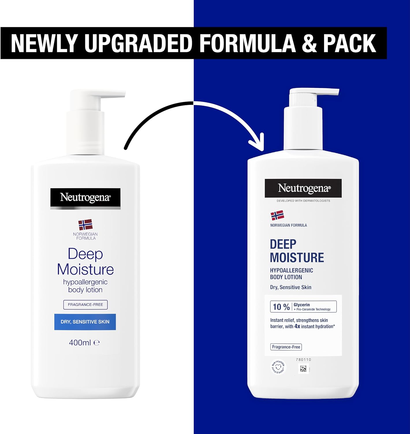 Neutrogena Norwegian Formula Deep Moisture Hypoallergenic Body Lotion free ship