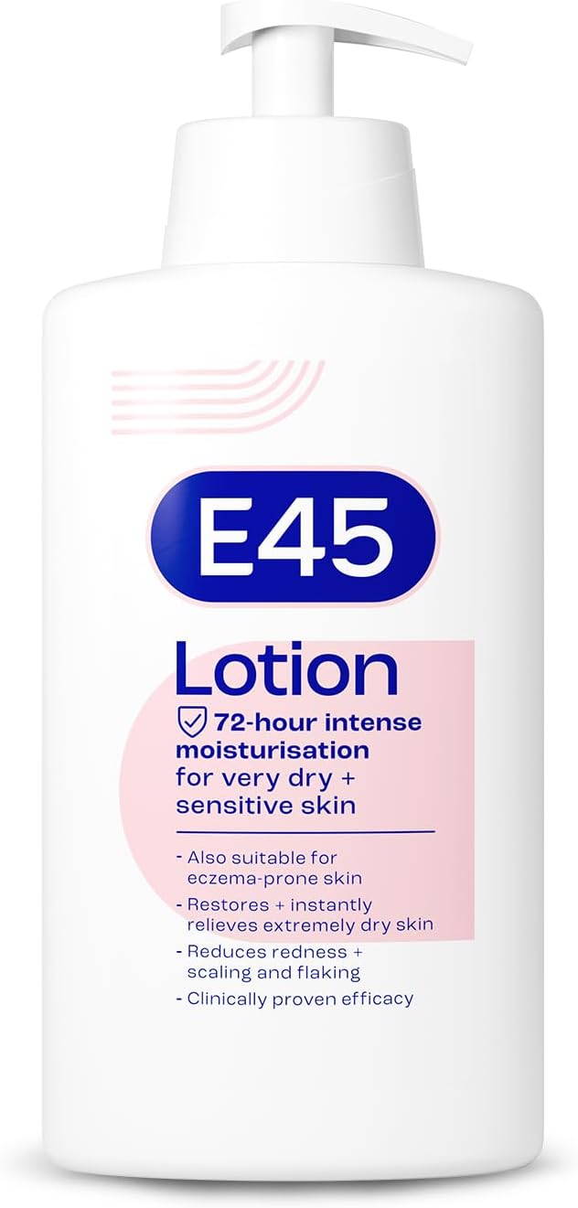 E45 Daily Moisturiser Lotion Pump 500ml – Dry & Sensitive Skin Hydration