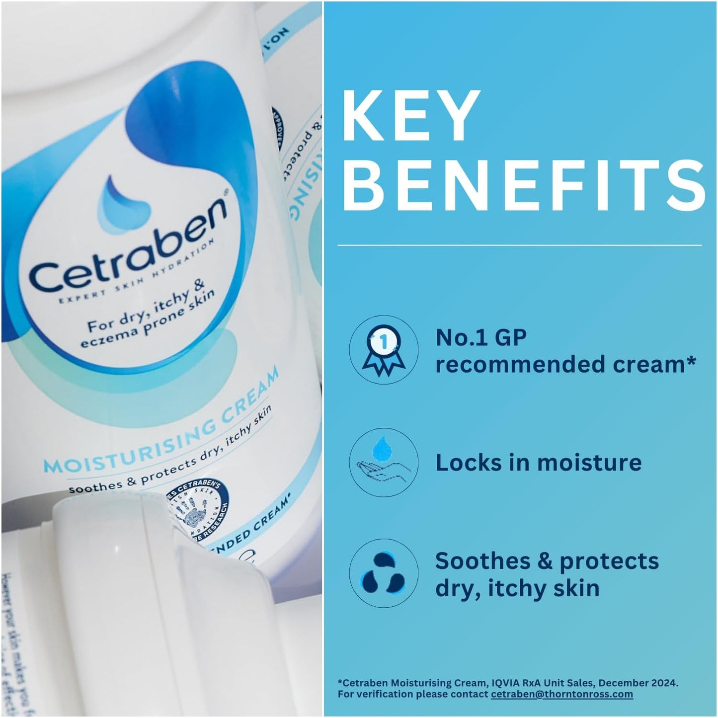 Cetraben Emollient Cream relief from eczema, soothe & soften dry skin free ship