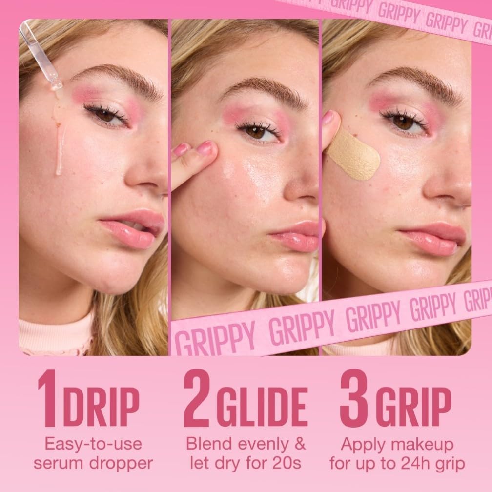 Maybelline Grippy Serum 24Hr Face Makeup Grip Primer + 2% Niacinamide 1oz 30ml