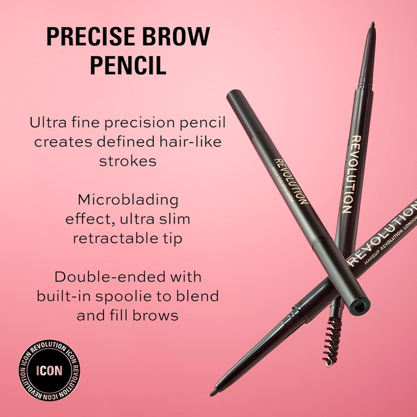 Makeup Revolution Precise Brow Pencil, Double-Ended uk free and fast delivery