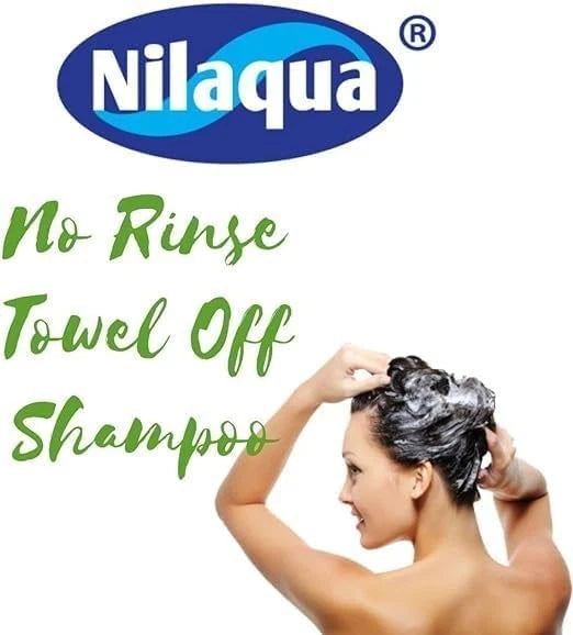 Nilaqua No Rinse Shampoo Towel Off Dry No Water Required - 100ml UK free ship